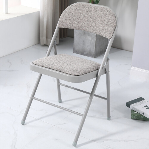 Charles Jacobs (1) Charles Jacobs Folding Chair Cushioned Fabric Office Reception Padded Grey Frame