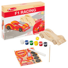 Wooden Race Car | DIY Construction Building Model Set for Kids