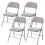 Charles Jacobs (4) Charles Jacobs Folding Chair Cushioned Fabric Office Reception Padded Grey Frame 1