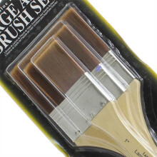 Royal Large Area Brush Set - Brown Taklon Stiff 3 Pack
