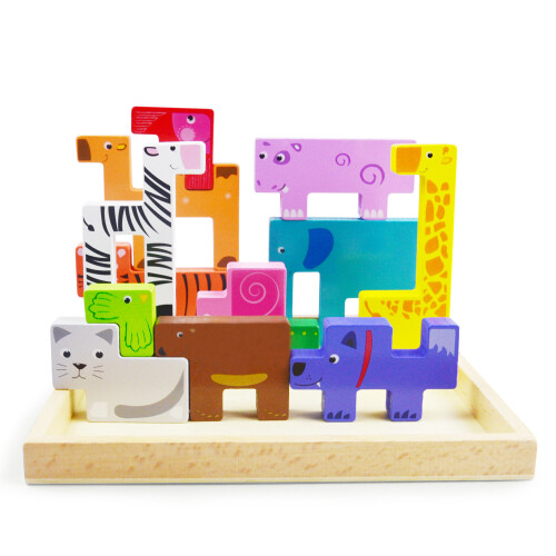Wooden Shape Sorter Puzzle | Animals Blocks Logical Game