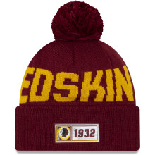 New Era ONF19 Cold Weather Washington Redskins Bobble Beanie Hat Cardinal