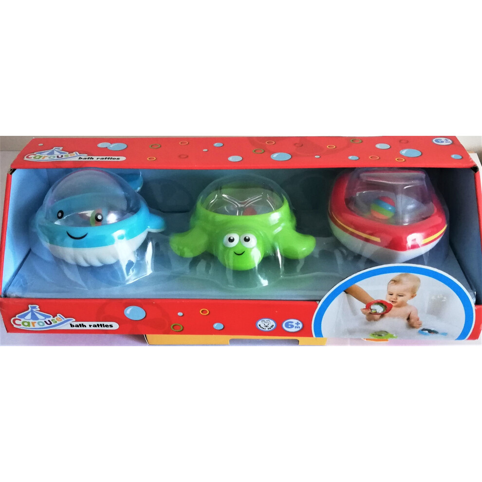 Carousel Bath Rattles 3 Pack -(6 months+)