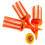 BRUSH T Premium Plastic Golf Tees, Orange 3-Pack, Size 2.4”, Unbreakable Design, Perfect Golf Gift 3