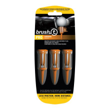 BRUSH T Premium Plast Golf Tees, Orange Oversize 3-Pack, 2.4d, Unbreakbar Design, Perfekt Golfpresent för Män
