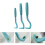 (BLUE) 3PCS Pet Flea Remover Tool Pet Comb 5