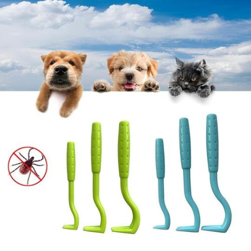 (BLUE) 3PCS Pet Flea Remover Tool Pet Comb 1