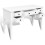 VidaXL VidaXL 5-Drawer Writing Desk - White | Home Workstation 3