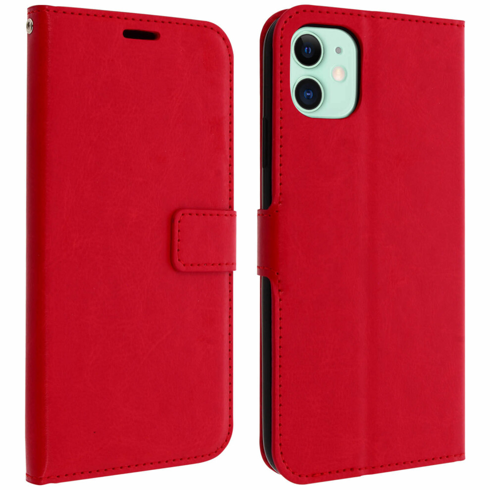 Vintage Series flip wallet case for Apple iPhone 11 - Red