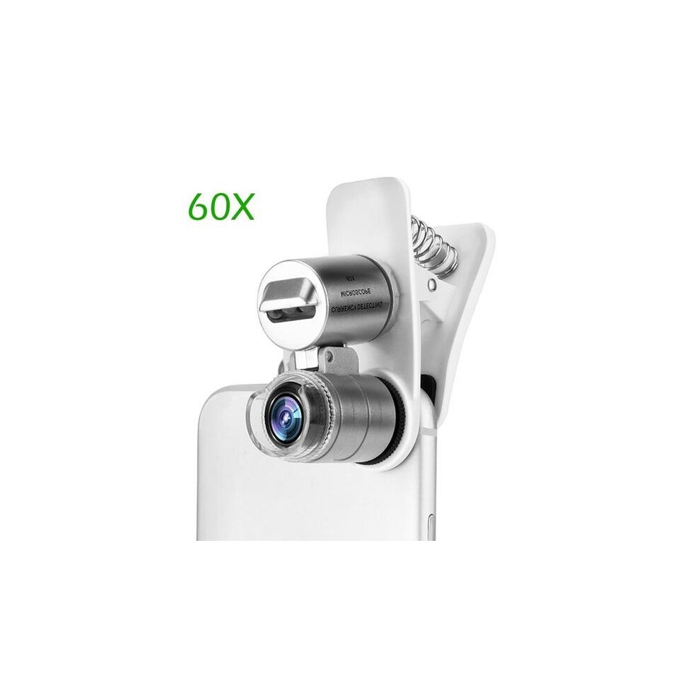 60X Optical Zoom Phone Micro Phone Lens Magnifier With Clip