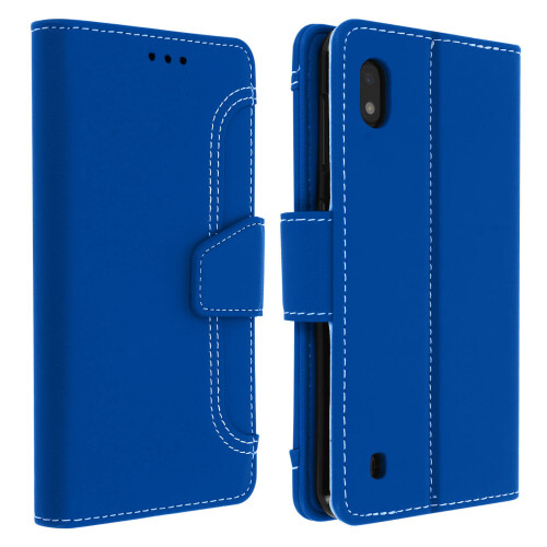Wallet Folio Case with Stand for Samsung Galaxy A10 - Blue