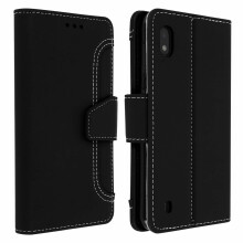 Wallet Folio Case with Stand for Samsung Galaxy A10 - Black | Eco-Leather, Full Protection, Card Slots, Integrated Stand | 3.66243E+12