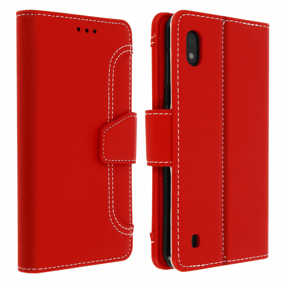 Wallet Folio Case With Stand For Samsung Galaxy A10 - Red 3662427406093