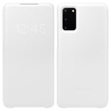 Folio Cover for Samsung Galaxy S20 Translucent Flap-Samsung Led View Cover-White