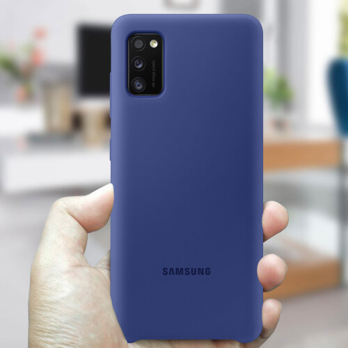 Samsung Back cover Samsung Galaxy A41 Semi-Rigid Soft Touch Silicone Original Blue 2