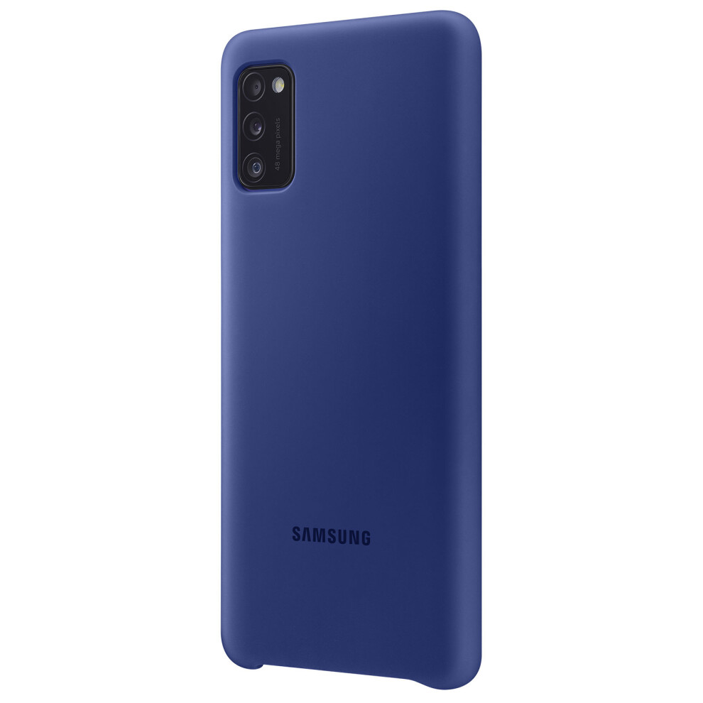 Back cover Samsung Galaxy A41 Semi-Rigid Soft Touch Silicone Original Blue