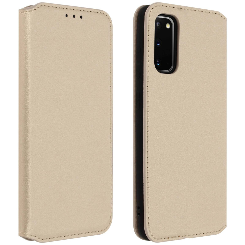 Samsung Galaxy S20 Case Cover Folio Wallet Function Support Gold 3662427429337