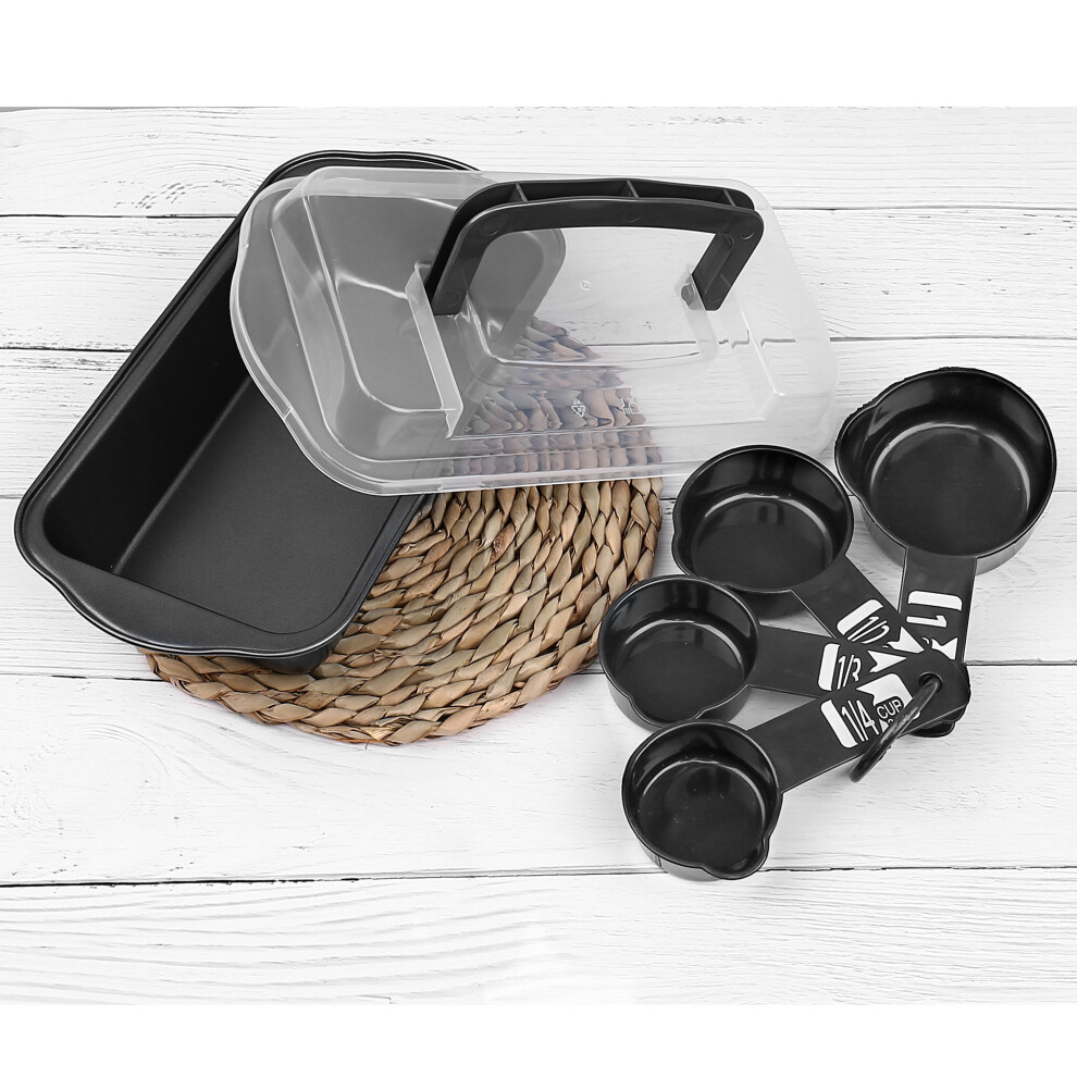 Home Baking Kit | 7 PCS Set with Oven Tin Measuring Spoon & Recipes