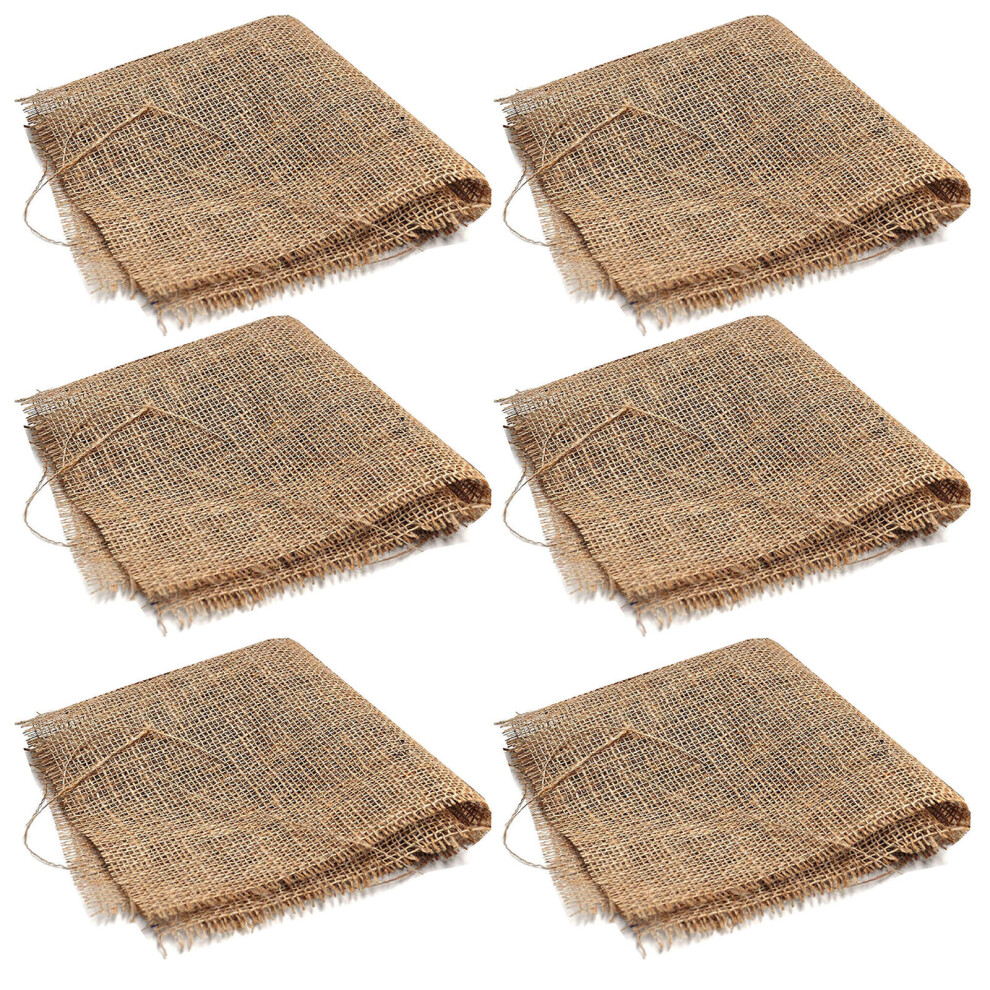 Aquacadabra (60Cm X 60Cm, X6) Hessian Squares Aquatic Pond Plant Basket Liners For Lilies & Marginals