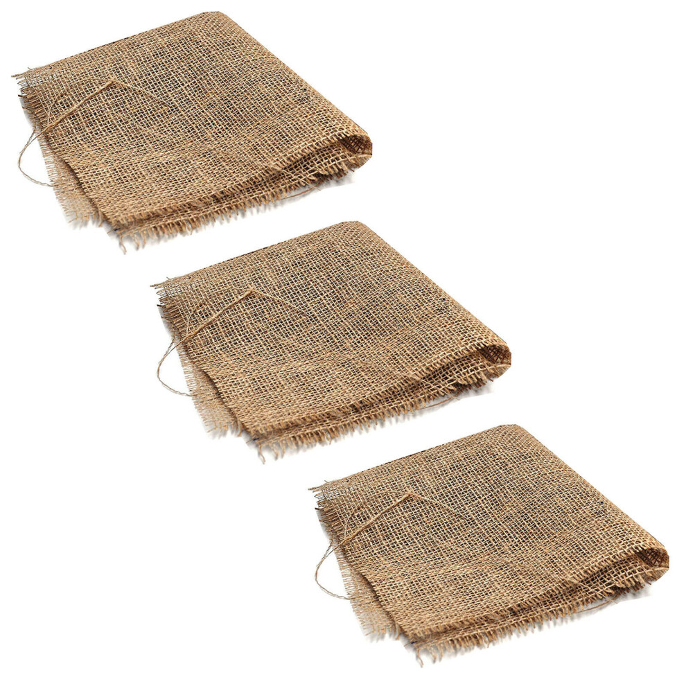 Aquacadabra (60Cm X 60Cm, X3) Hessian Squares Aquatic Pond Plant Basket Liners For Lilies & Marginals