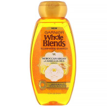 Garnier, Whole Blends, Shampooing Illuminant, Extraits d'Huile d'Argan Marocaine et de Camélia, 12,5 fl oz (370 ml)