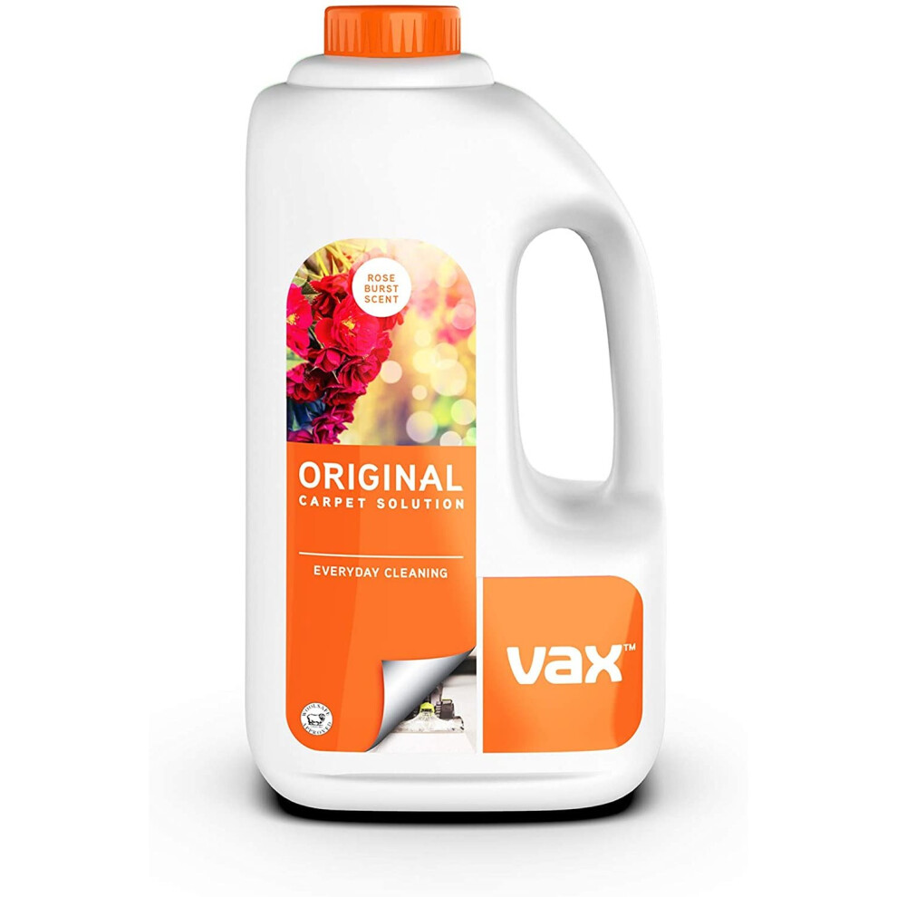 Vax Original Carpet Cleaner Solution Shampoo Rose Burst Scent 1.5L