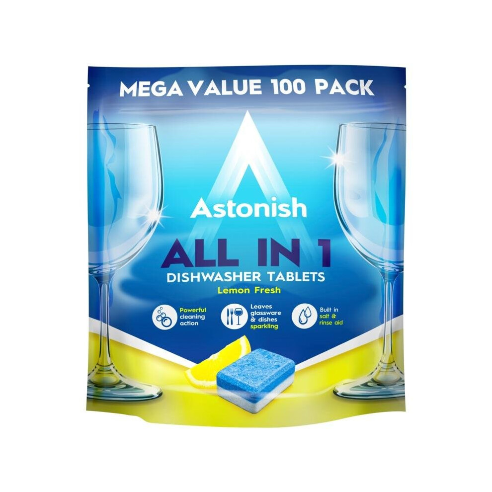 Astonish All In 1 Dishwasher Tablets (Pack Of 100)