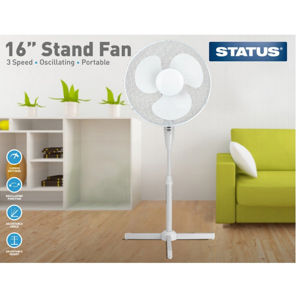 Status 16in Stand Fan (UK Plug)