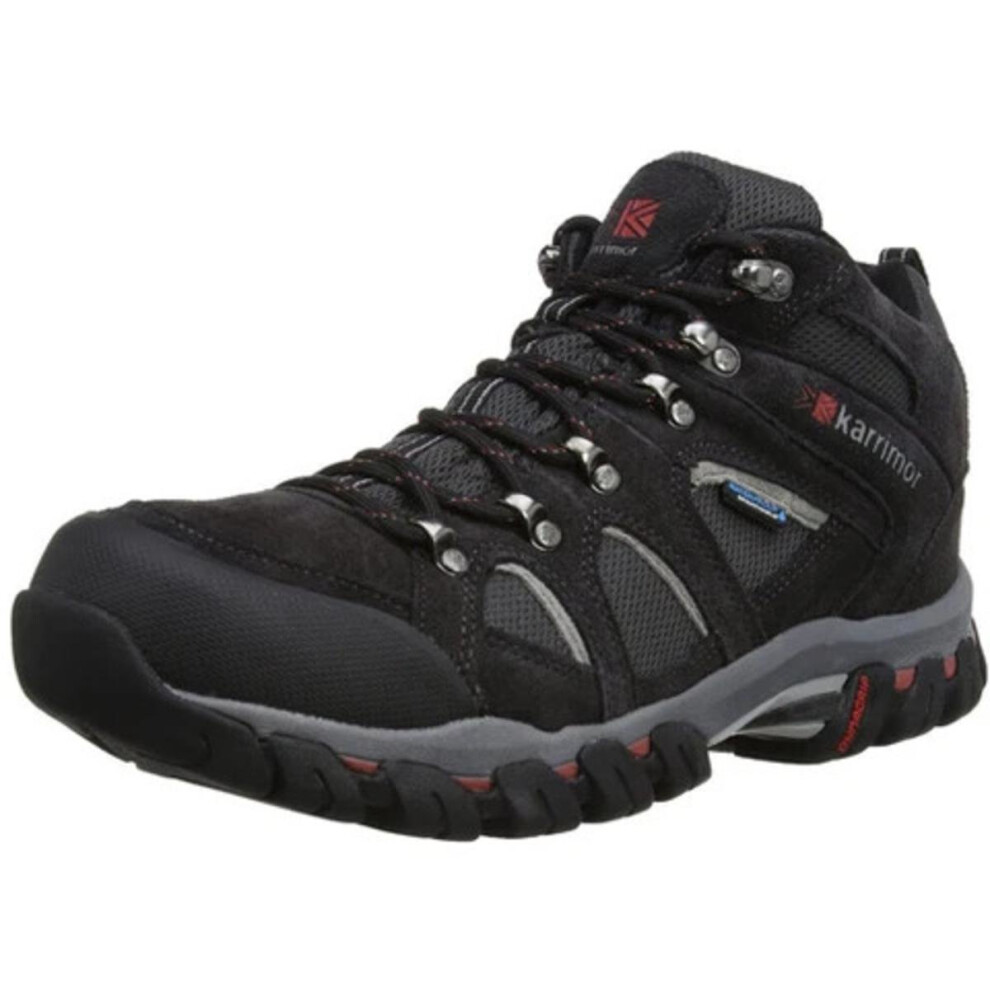 Mens Karrimor Bodmin IV Weathertite Mid Rise Waterproof Hiking Shoes - Black Sea
