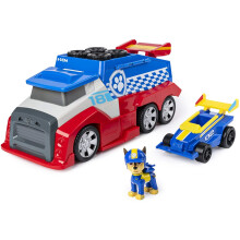 Paw Patrol Ready Race Rescue Mobile Pit Stop Team Vehicle with Sounds (6054505) - Includes Exclusive Chase Figure, Ramp, and Vehicle Launcher