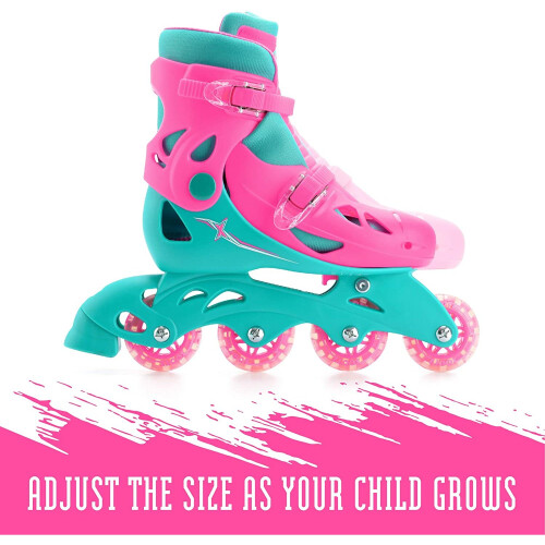 Xootz Xootz Kids Inline Skates Pink/Blue Size S 2