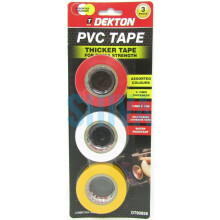 DEKTON 3PC PVC 13M TAPE (YELLOW / RED / WHITE, DT90858