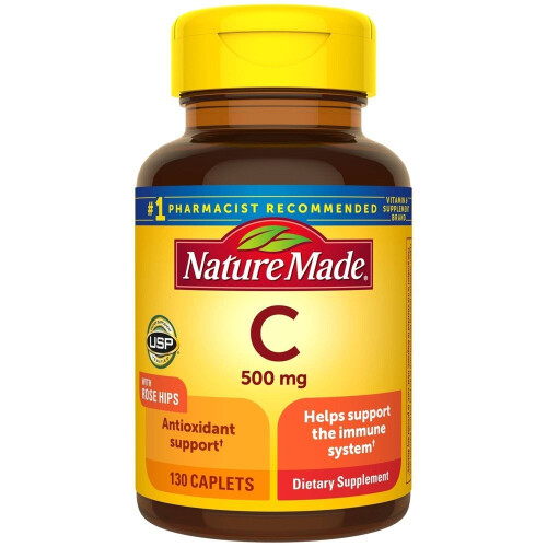 Nature Made Nature Made, Βιταμίνη C με Ρόδινα Κλισιά, 500 mg, 130 Καψούλες