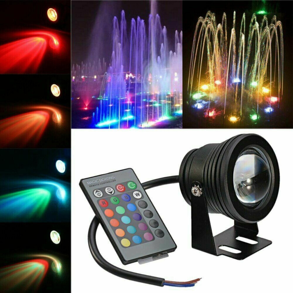 Waterproof LED RGB FloodLight Underwater Outdoor Garden Spotlight Lamp