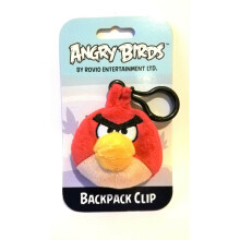Angry Birds Plush Red Bird Backpack Clip - Fully Licensed, 6.5cm Plush Charm with 11cm Hanging Length