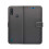 (Black) For Motorola E6s Wallet Flip PU Leather Pouch Case Cover 8