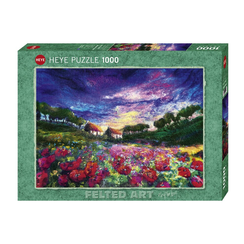 HY29917 - Heye Puzzles - 1000 pc Sundown Poppies (Felted Art)