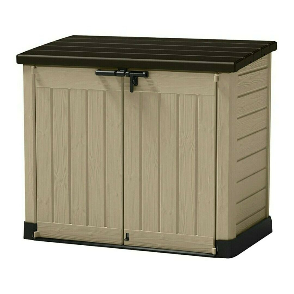 Keter Store It Out Max 1200L Outdoor Garden Storage Shed Beige Brown