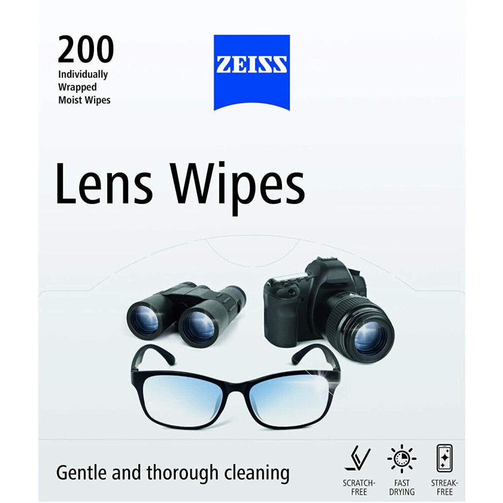 ZEISS Lens Wipes, High Quality Micro Fine Tissue - Pack of 200