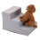 Échelle pour chien à 3 marches, marches douces, housse lavable, pliable, gris 4