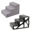 Échelle pour chien à 3 marches, marches douces, housse lavable, pliable, gris 11