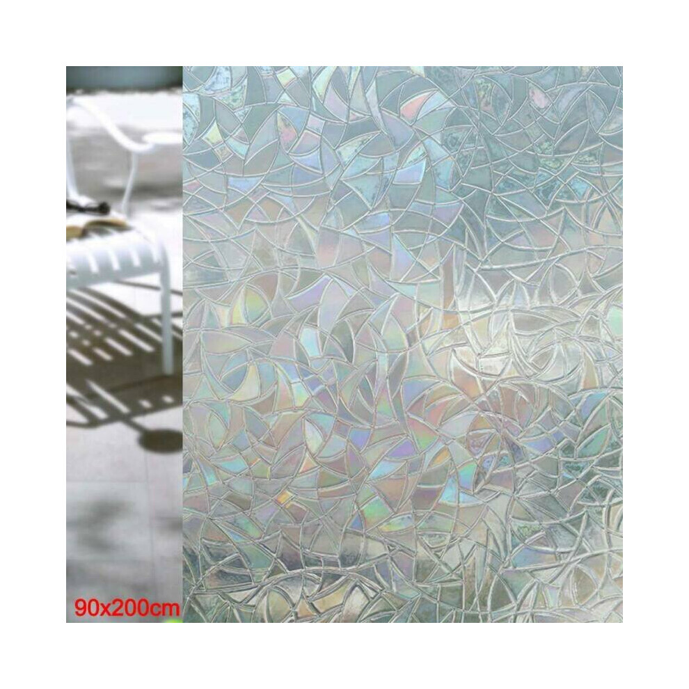 3D Static Illuminative Decorative Privacy Glass Window Film Sticker 90 x 200cm