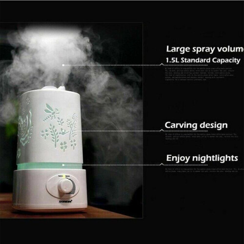 1.5L Ultrasonic Air Humidifier Diffuser Purifier Aroma Room LED Change 1