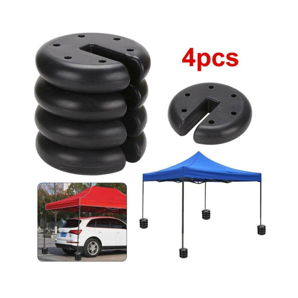 4Pcs Outdoor Canopy Tent Leg Weights Anchor Stand Heavy Duty Gazebo Discs Base Black