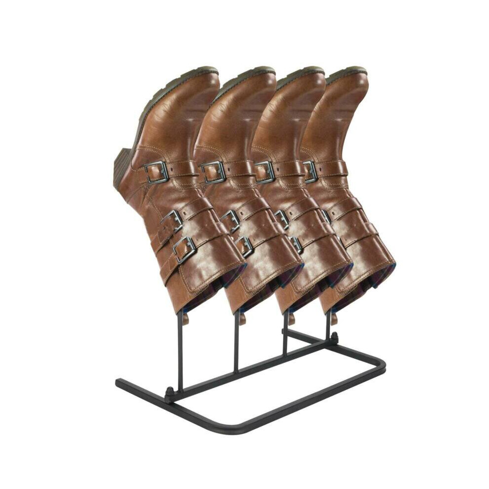 Steel Black Rack 2 Pairs Wellie Welly Wellington Boots Boot Holder Stand Storage-image-OPC-P5ZHFN7-NEW