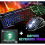 Rainbow T6 Backlight USB Wired Gaming Keyboard and Mouse Set For PC Laptop UK 2