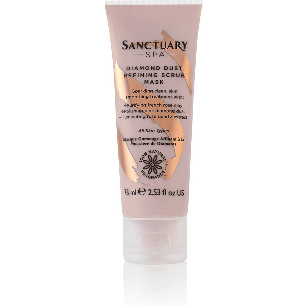 Sanctuary Spa Diamond Dust, Rose clay, Face Scrub, Mask  75 ml