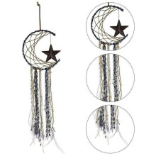 Indian Large Star Moon Handmade Knitted Dream Catcher Home Wall Hanging Decor