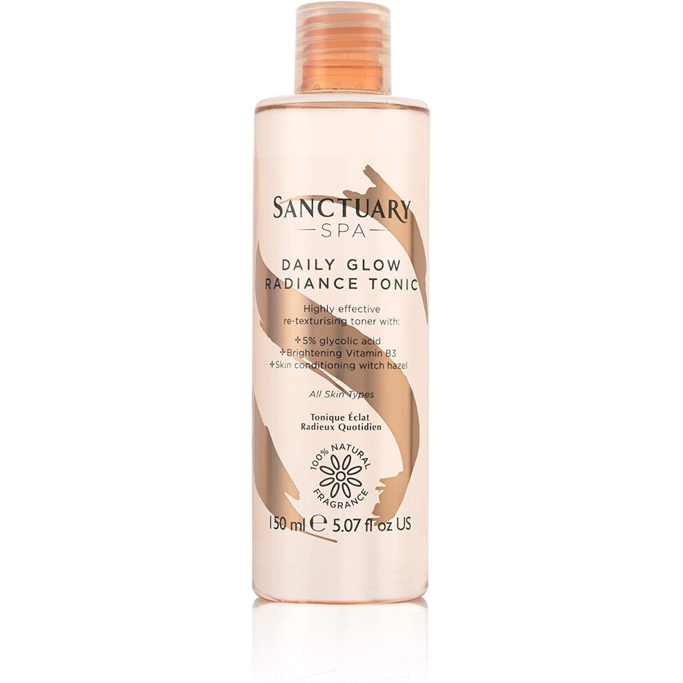 Sanctuary Spa Daily Glow Radiance Tonic Exfoliating Glycolic Toner, 150 ml