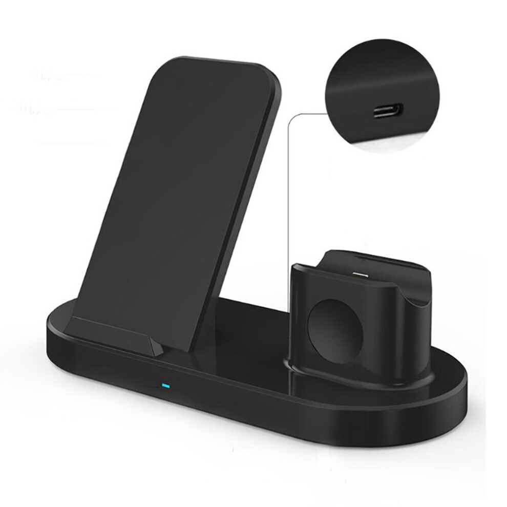 Black Wireless Apple Phone Charger | 3-in-1 Wireless Charging Station